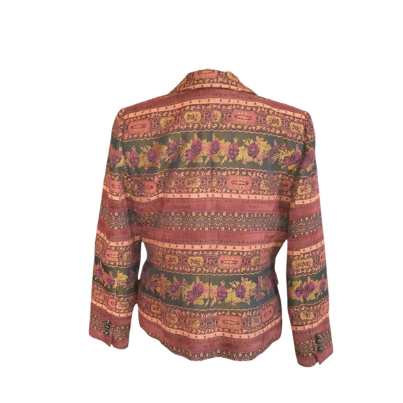 Women's Tapestry Blazer Size 10 (Fits like 8) Unique Artsy Statement Style Trend - Picture 3 of 8